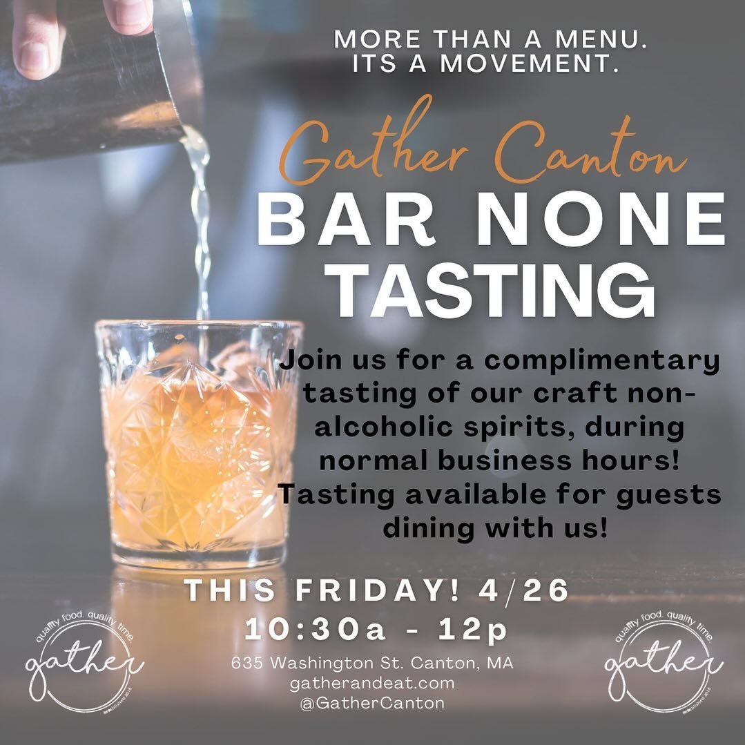 We can't roll out a new spring craft drink NA menu without letting our guests sample it! That's why we will be mixing up some brunchy NA seasonal sips while you're dining for you to try! Join us this Friday from 10:30a - 12p to find your new favorite