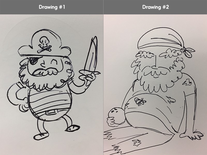 A coconut in hand and a crab on the belly make the character that much more interesting.