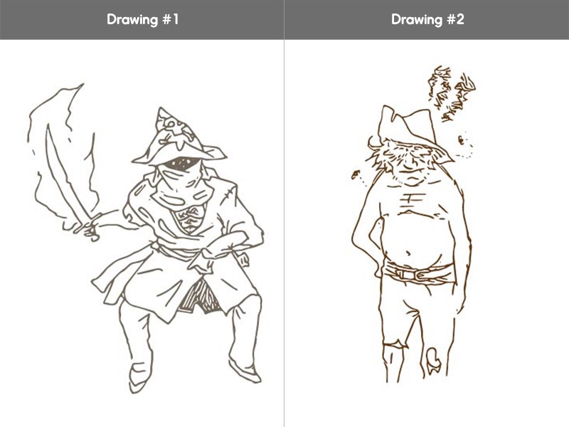 This artist gave us two great examples of different directions you can take with a pirate.