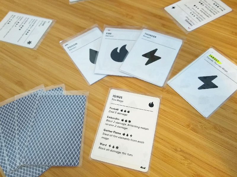 Are those pieces of paper shoved into sleeves with playing cards?