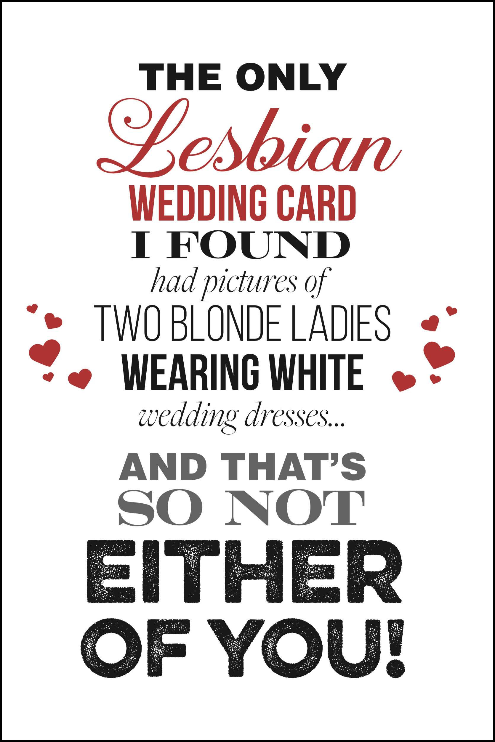 Lesbian Wedding Card