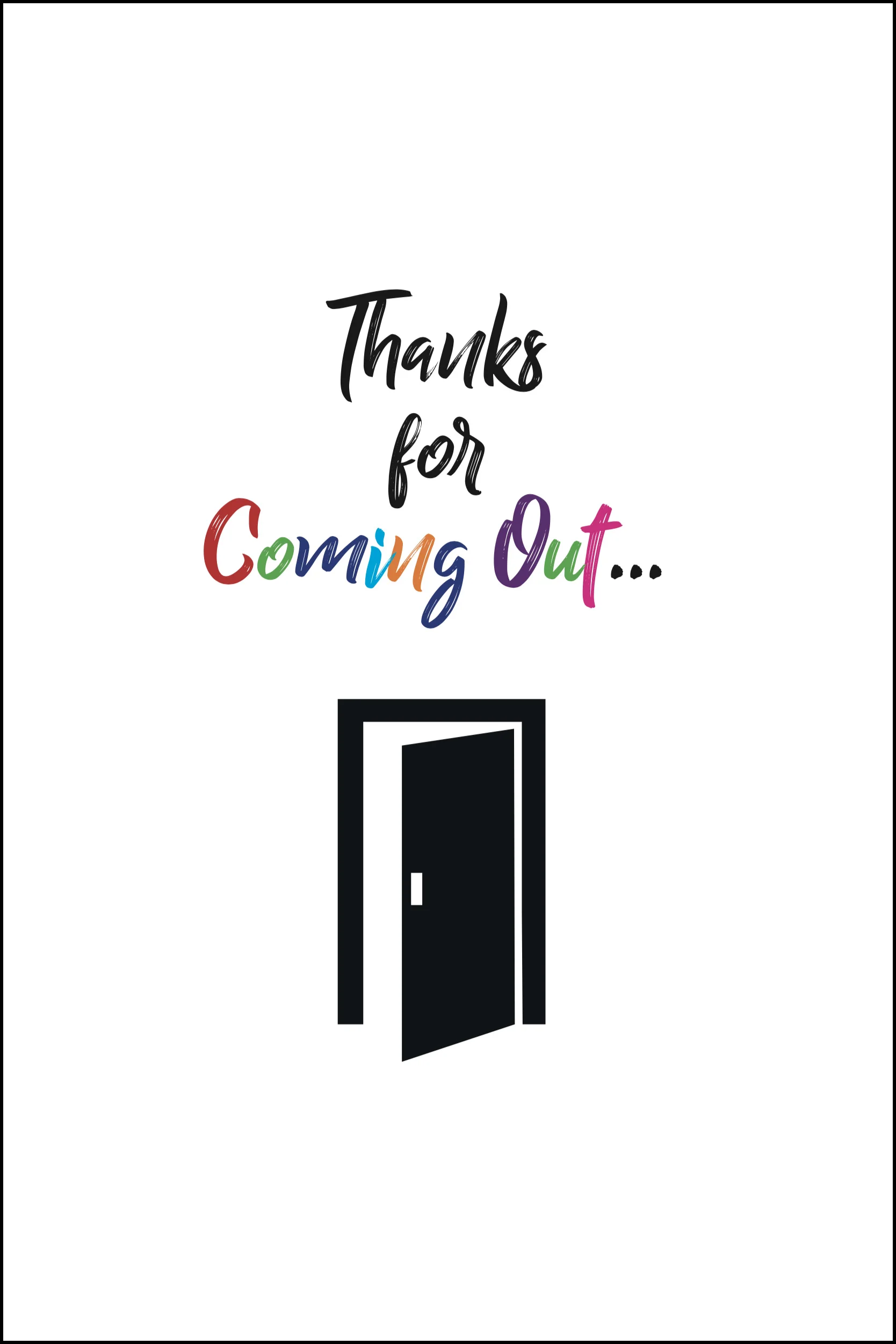 Gay Queer Greeting Card Coming Out