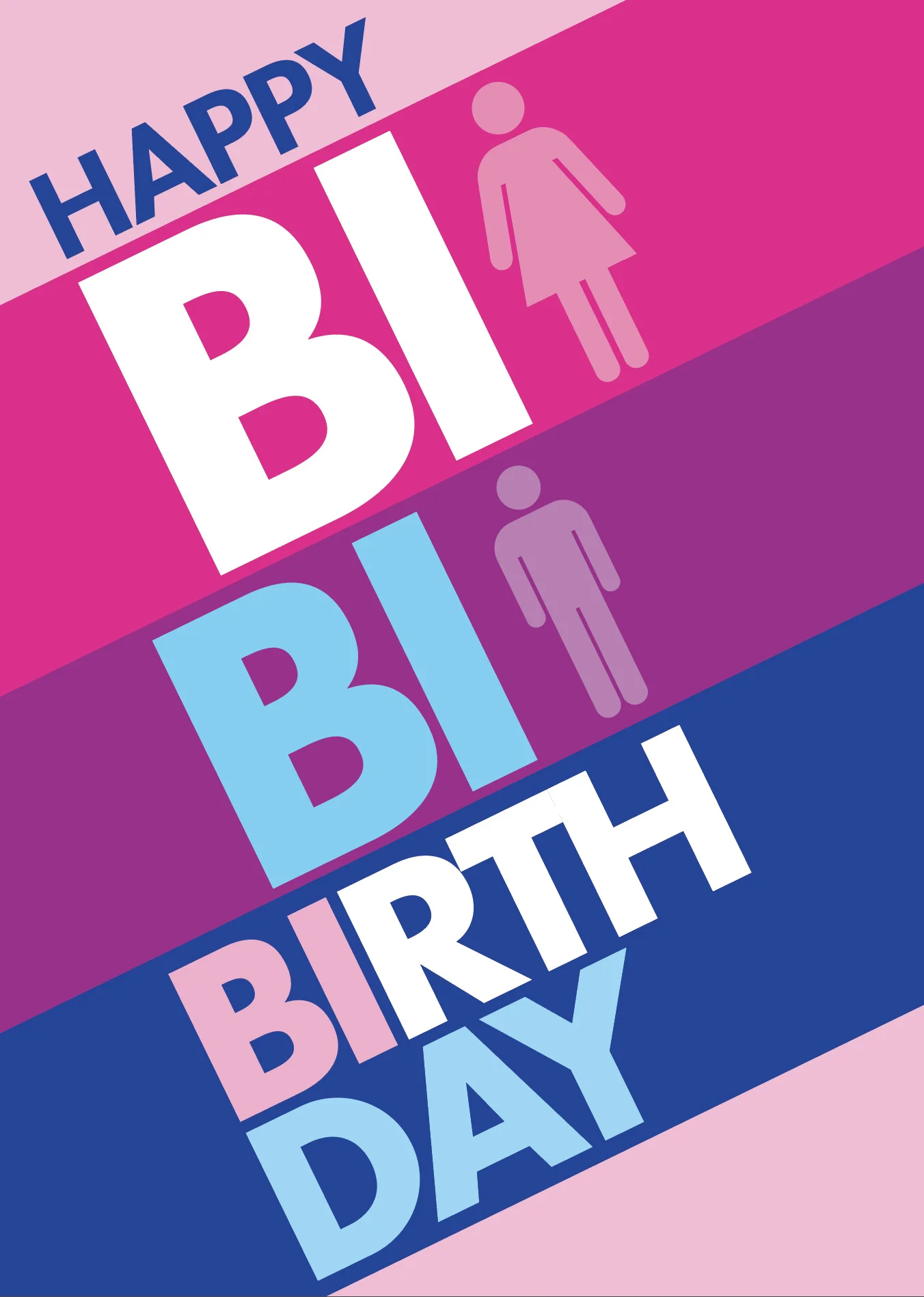 Bisexual Birthday Card Gay greeting