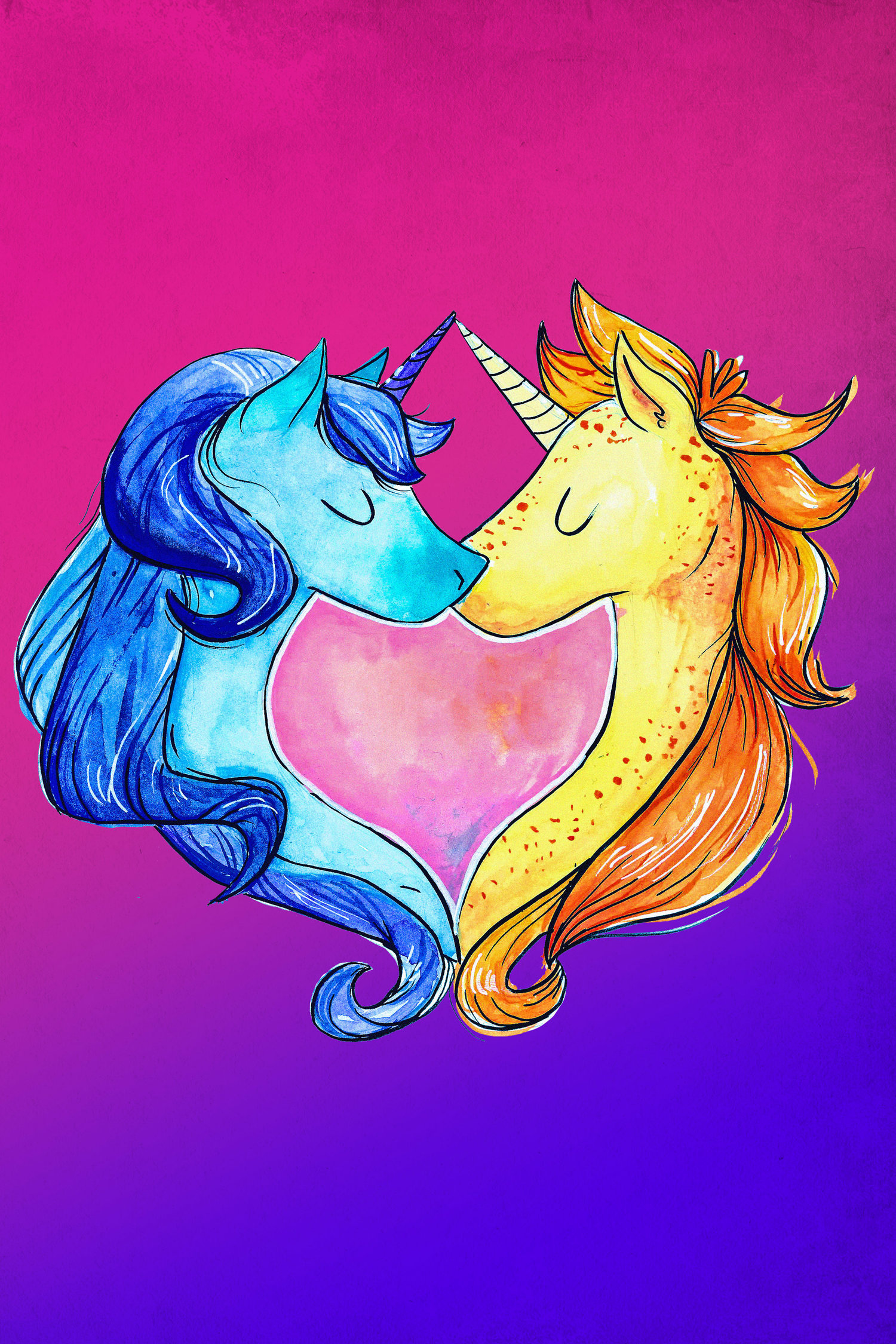 Download Unicorn Hearts Queer Greeting Card Gay Greeting Cards By Kweer Cards