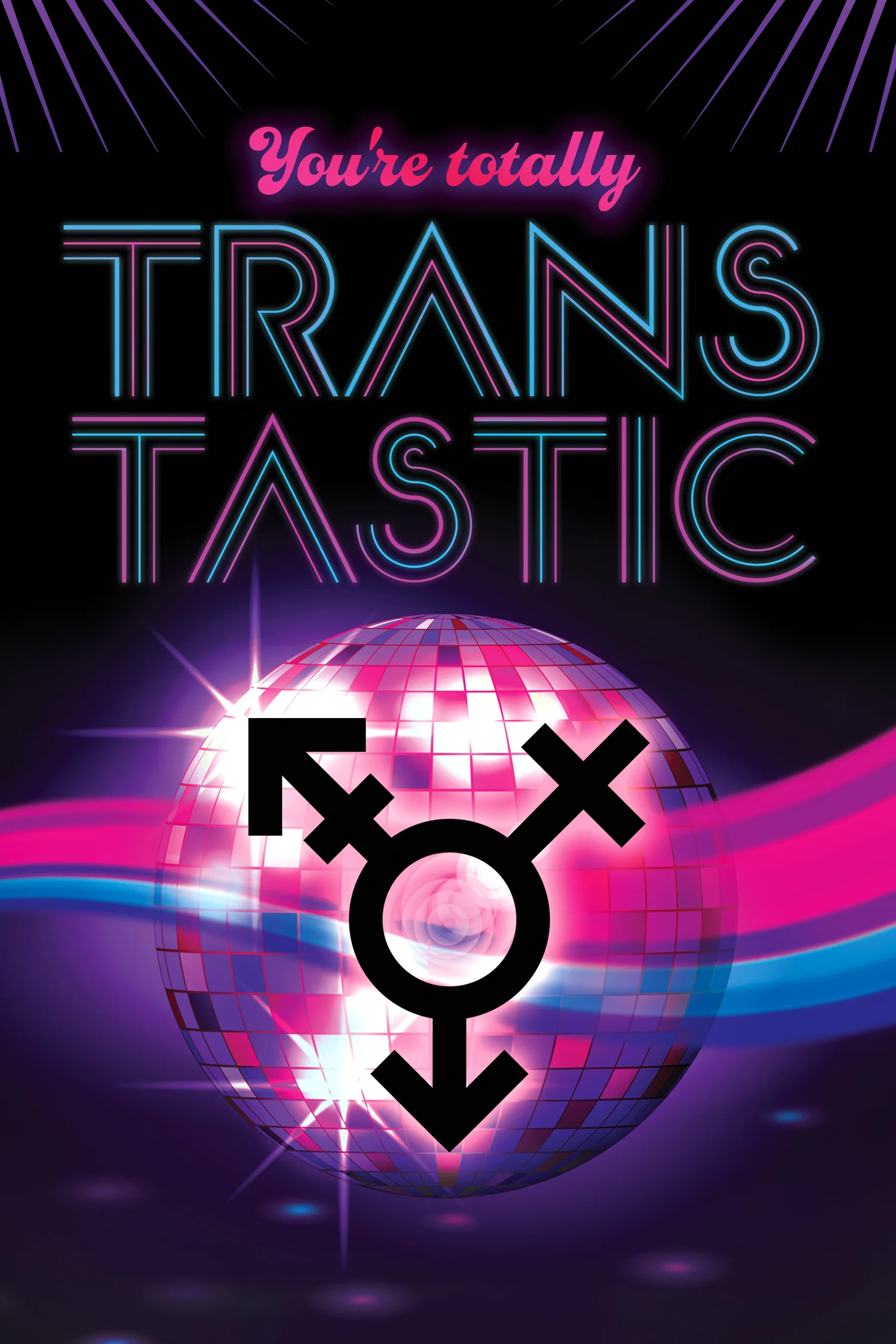 trans tastic queer greeting card — gay greeting cards by kweer cards trans tastic queer greeting