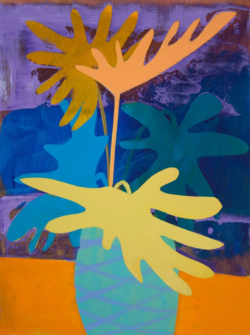 Ultra Violet Tropical. 2018, acrylic on board, 16 x 12