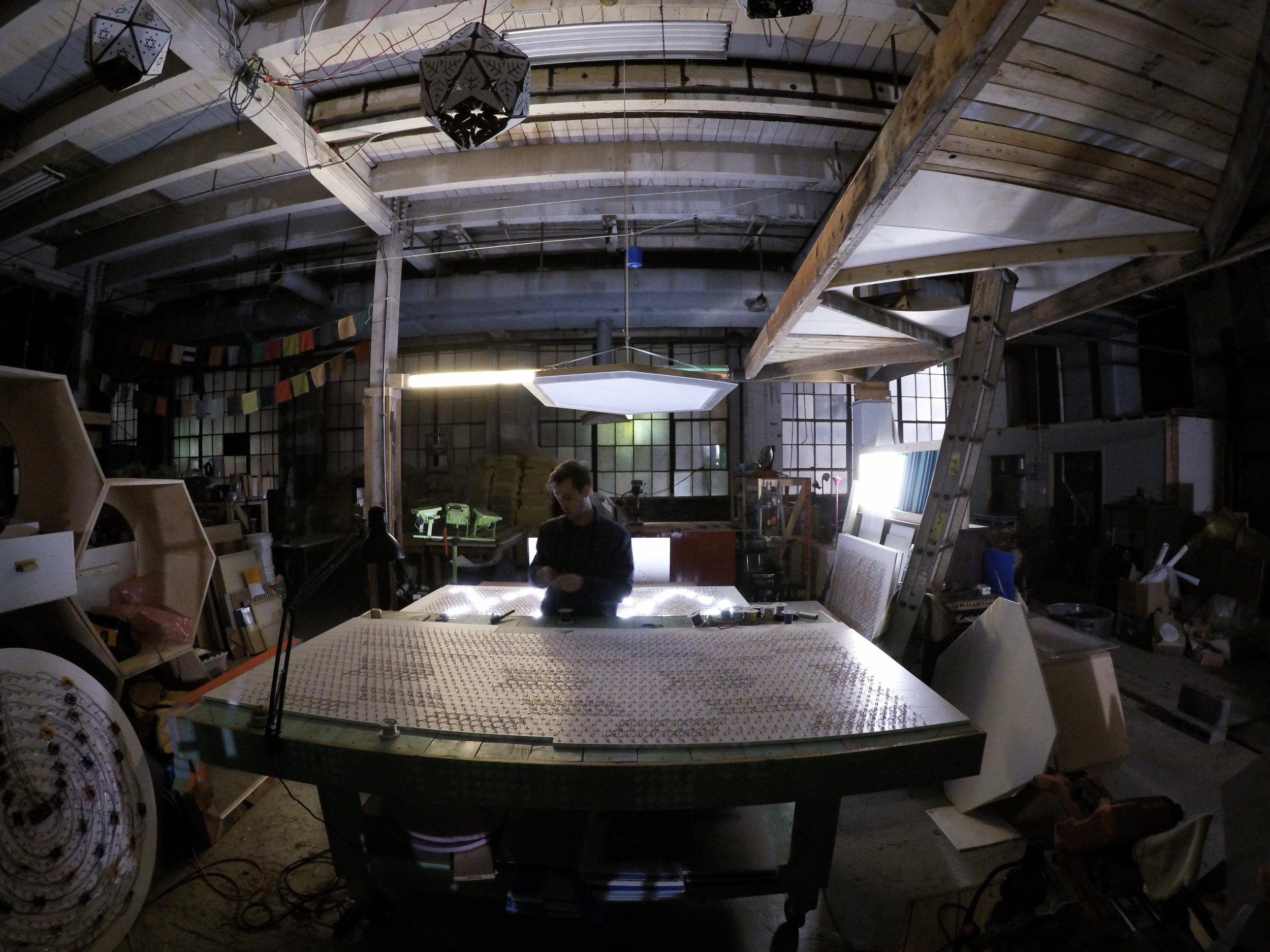 Patrick Ethen in his Detroit Studio