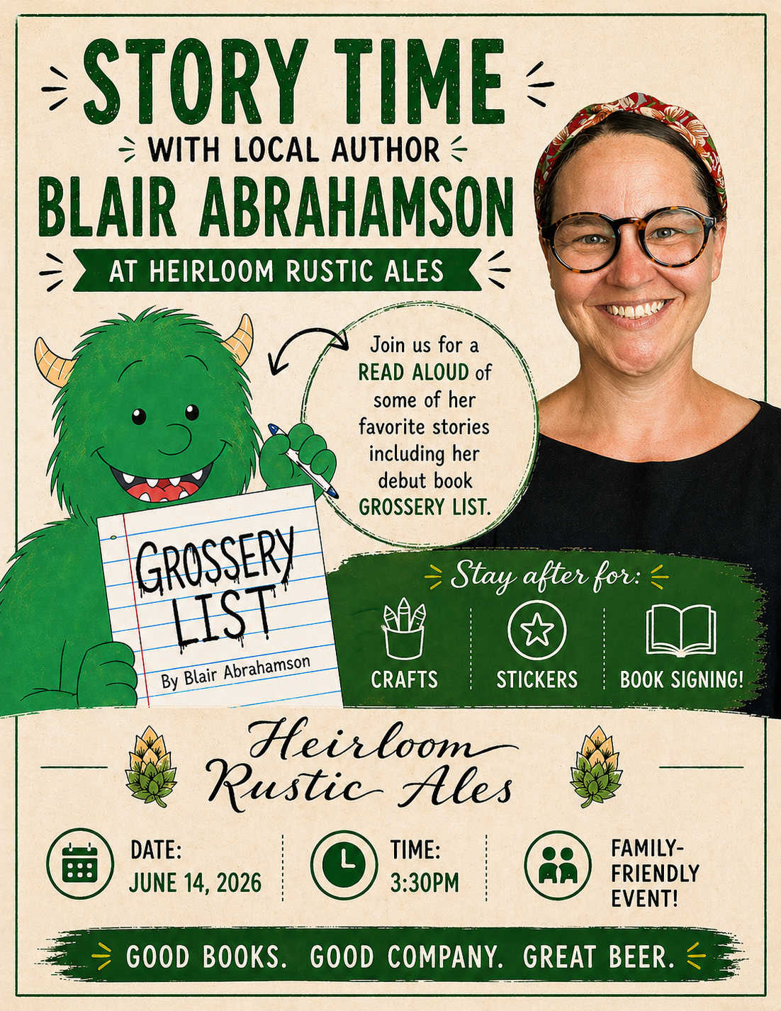 Story Time with Local Author - Blair Abrahamson