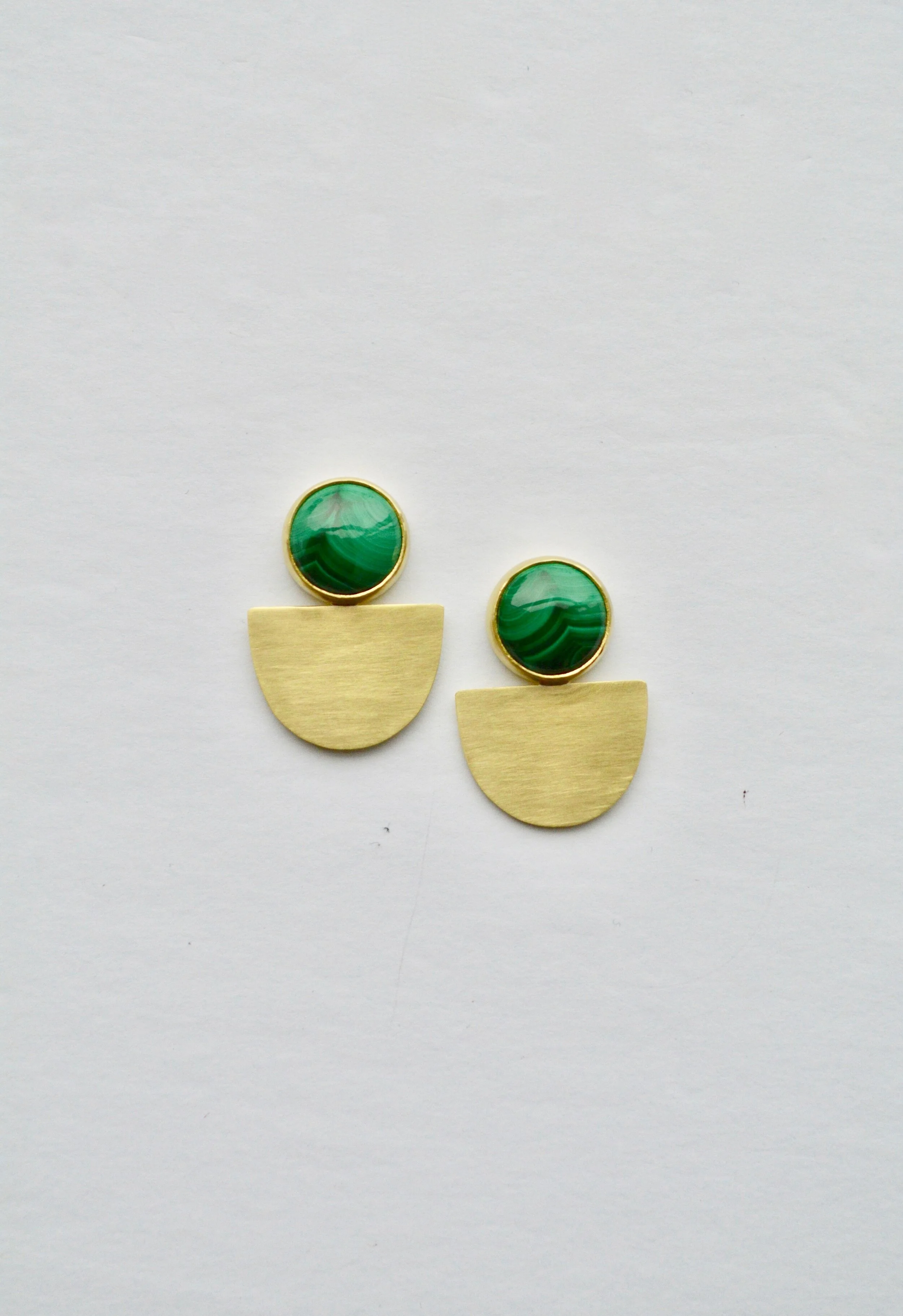 Mini Malachite Sunset Studs