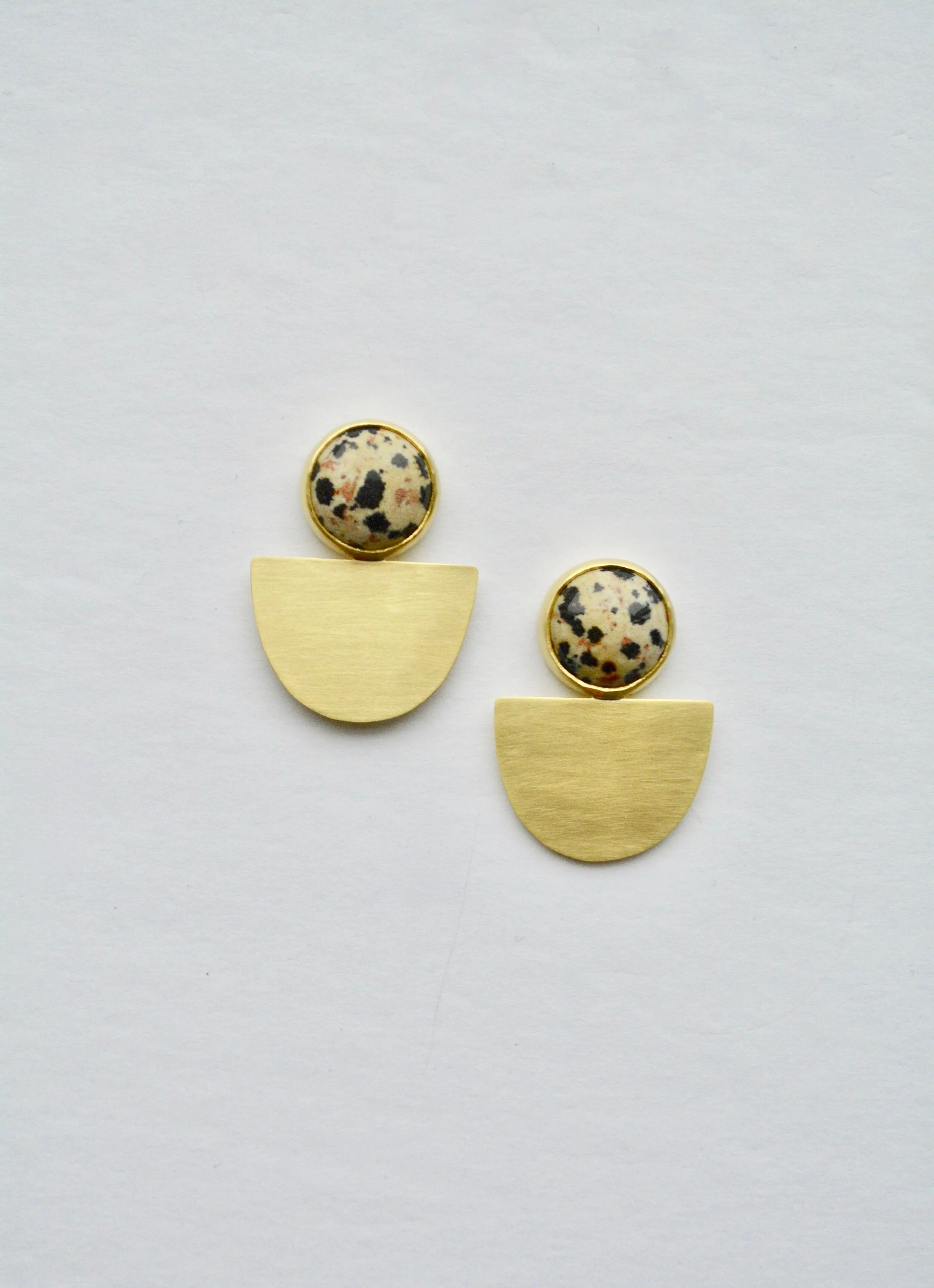 Mini Dalmatian Jasper Sunset Studs