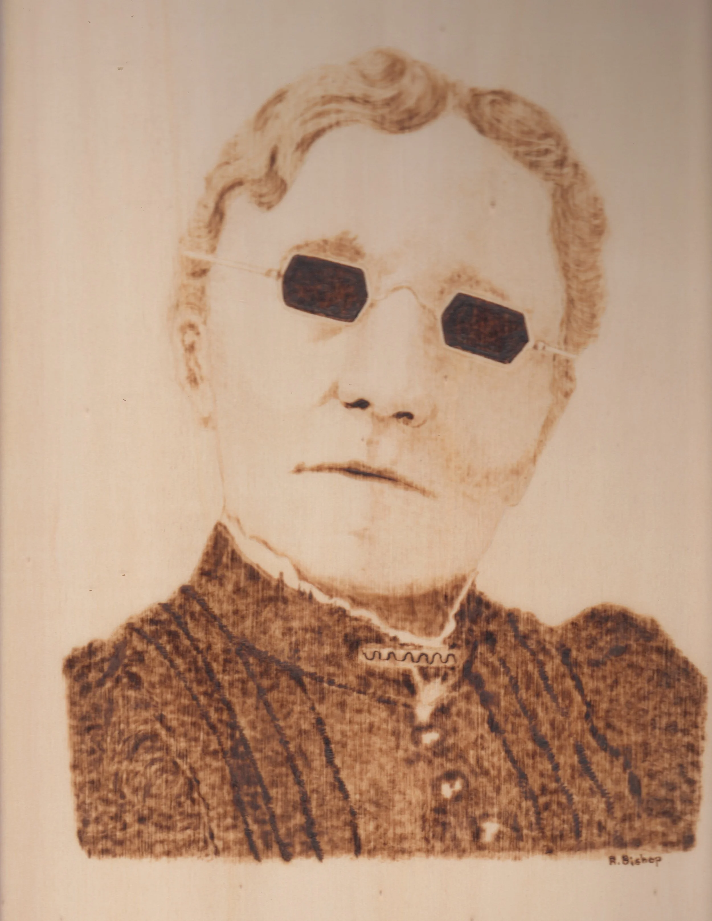 Fanny Crosby, Pyrographic 