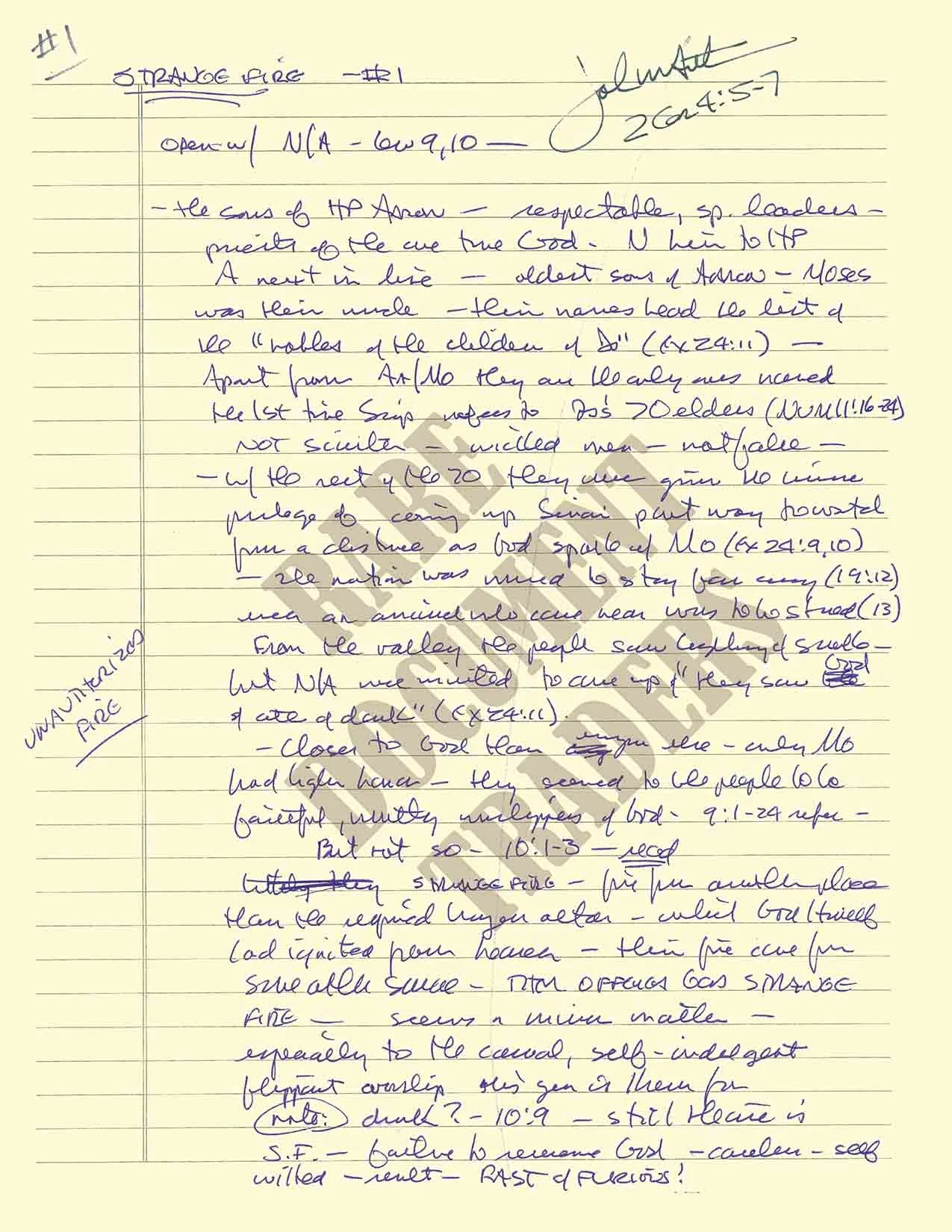 John MacAuthor - Strange Fire 2013  Notes and autograph - High Quality Facsimile Edition