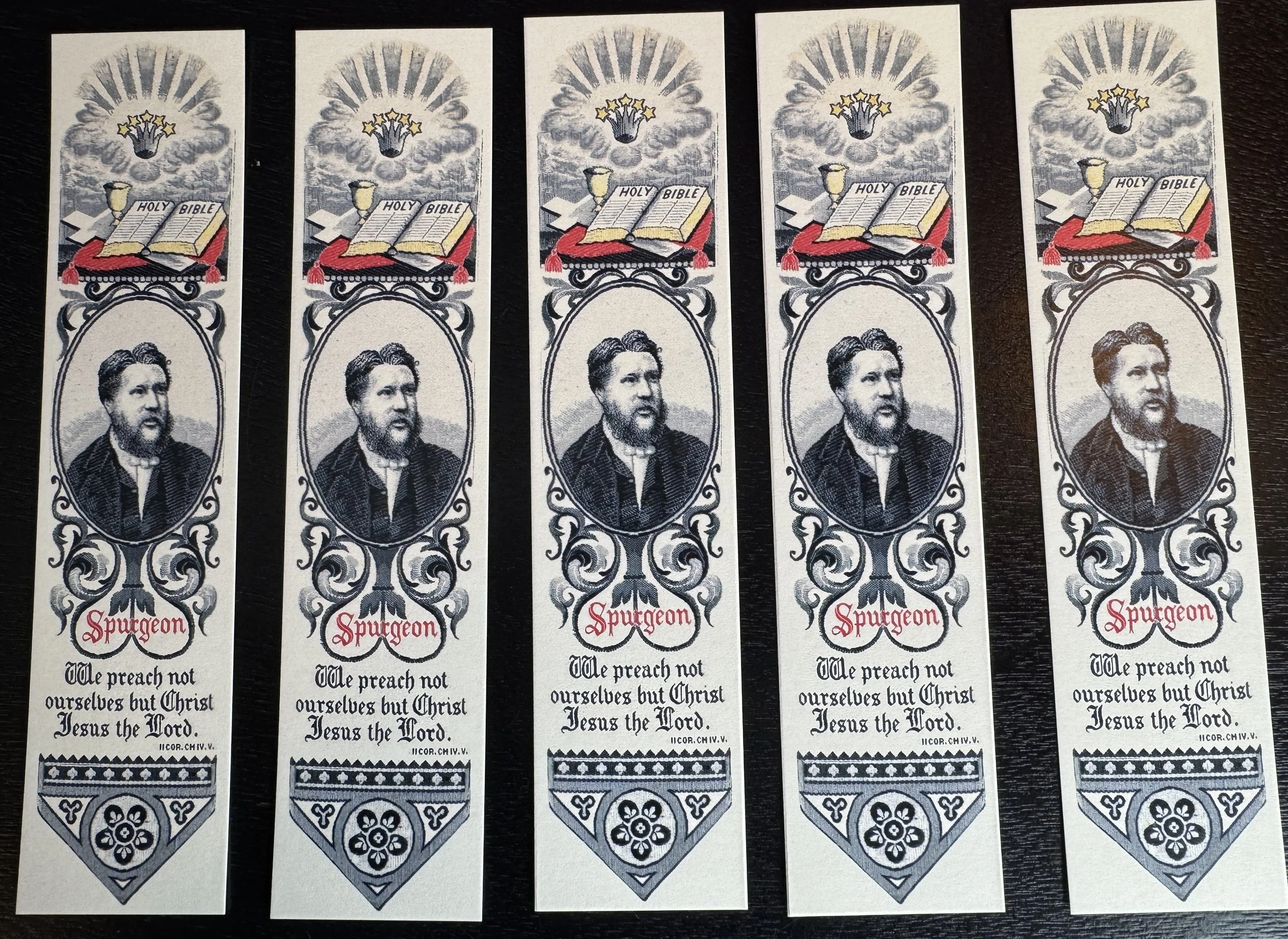 Spurgeon bookmarks - We preach Christ and Him Crucified