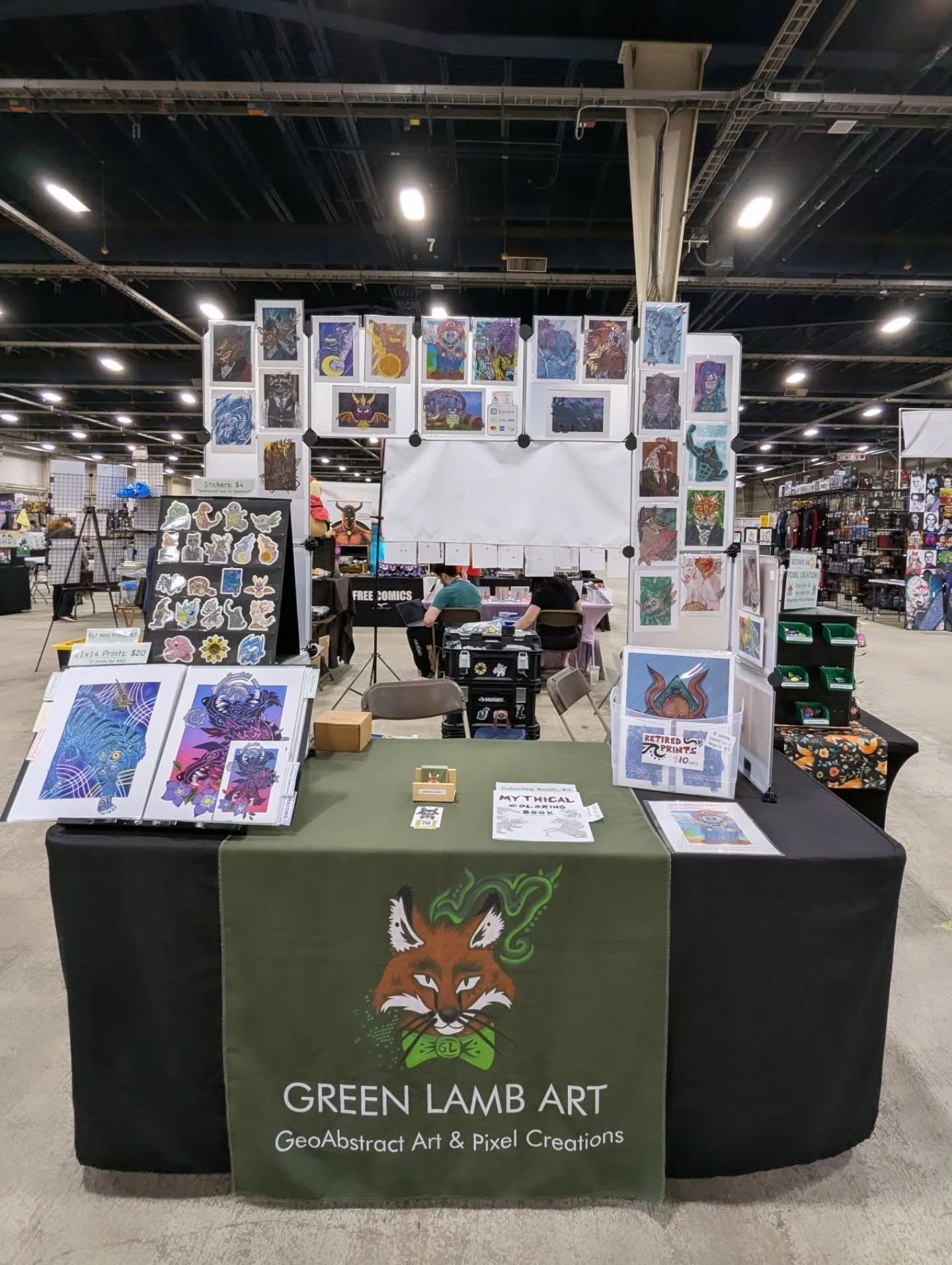 Thanks for a great day 1 at @fourstatecomiccon at the Harrisburg Giant Expo Center!! 

We are here today as well from 10am - 5pm, come say hi at table #A06 ✨🦊💚

#artistalley2025 #comiccon #artistalley #smallbusiness