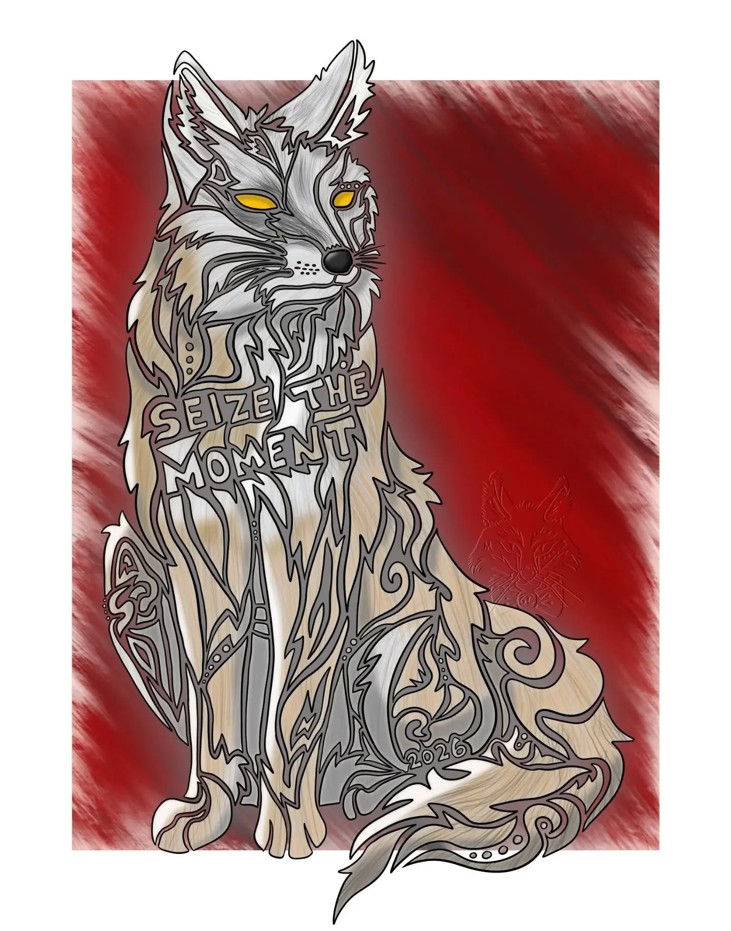 Second in the Positive Fox Collection, it took a bit since we are settling into our new house but I wanted to not only have more phrases but different species of foxes. This time it's the Corsac Fox native to Asia. It's been fun researching other typ