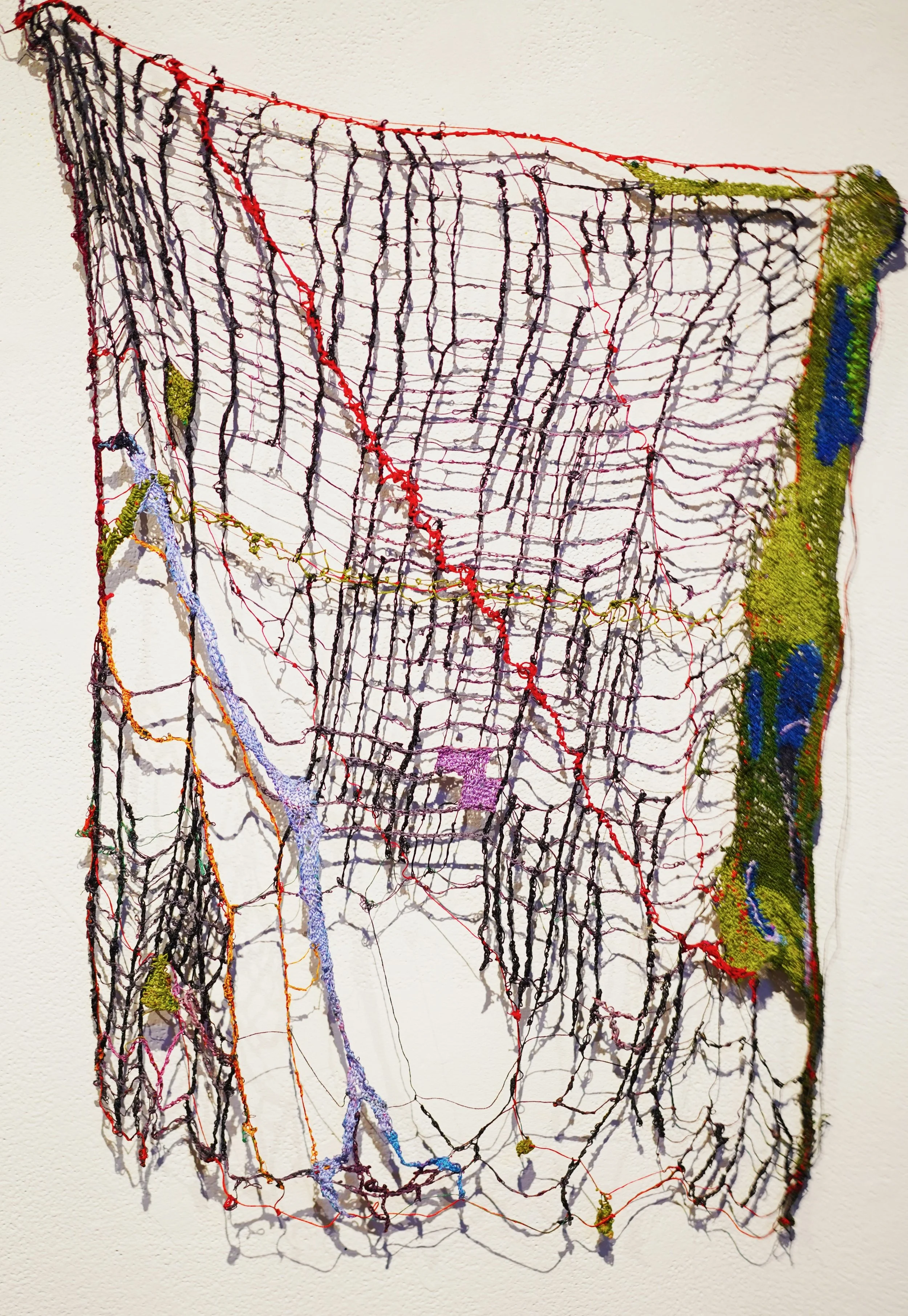 "Chicago, North Side, 1997"
Map of North Side of Chicago hand embroidered on water soluble fabric, 17x25 inches.