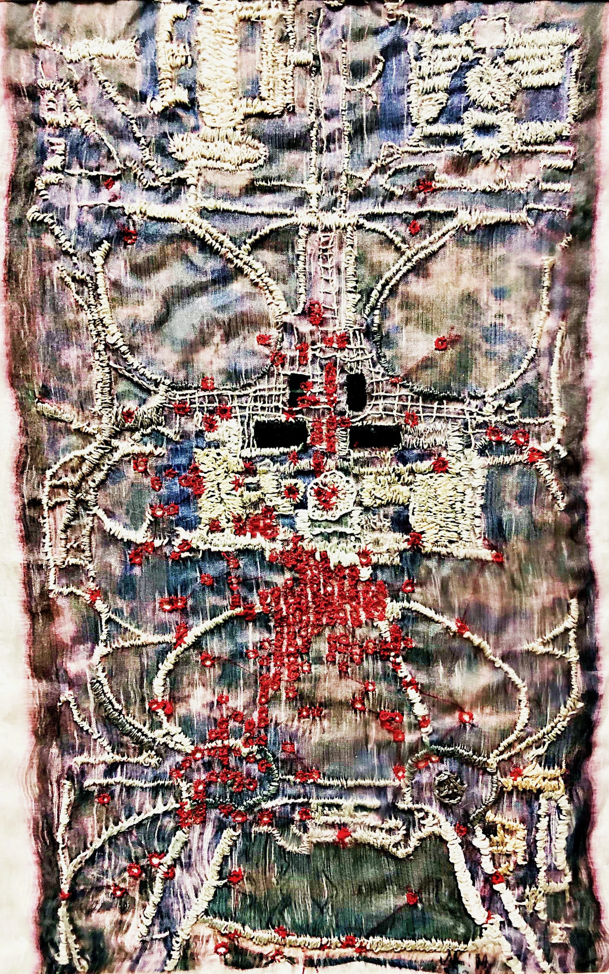 January 6, 2021, America [small version]
Hand embroidered on silk, 8×10.