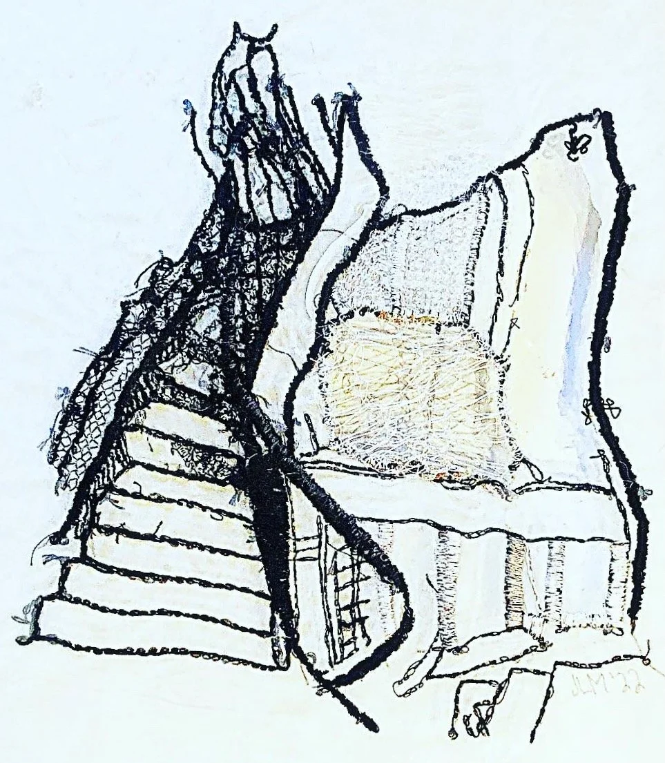 2020
Embroidery on silk gauze, 18x20 inches.