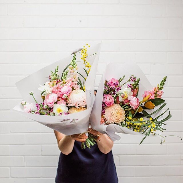 Posy Alert for 23rd September | Monday's posy features chrysanthemum, ranunculus, daffodil, snapdragon,  leucadendron, wax flower and little gem.⠀
⠀
You can order a single posy for $37, a double posy for $70 or a triple posy for $105, including deliv