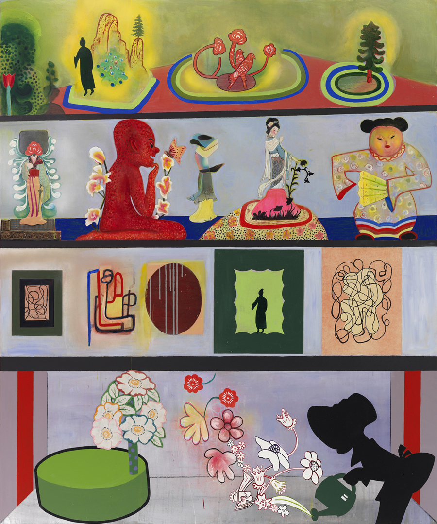 The Collector’s Collection, (all that he owns!), 72" × 60", mixed media and collage on canvas, 2014