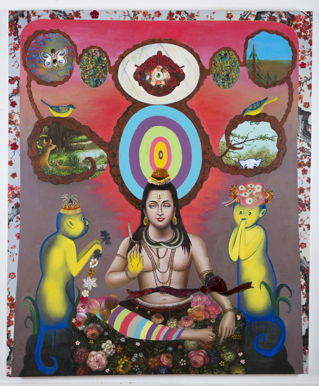 The Good Keeper of All Living Things, 60" × 70", mixed media on canvas, 2016