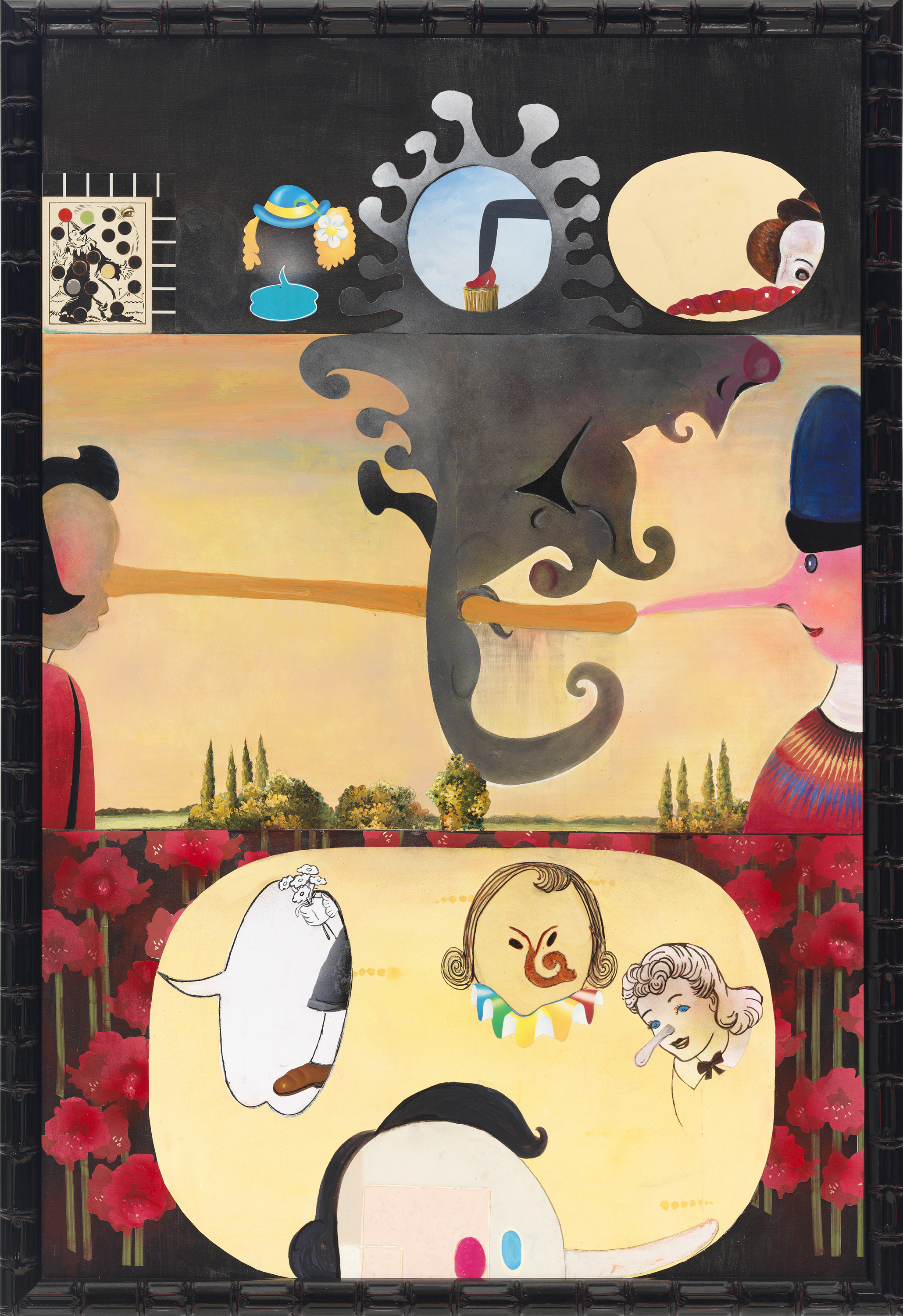 Pinocchio and Pinocchietta, 60" × 40", mixed media and collage on canvas, 2012