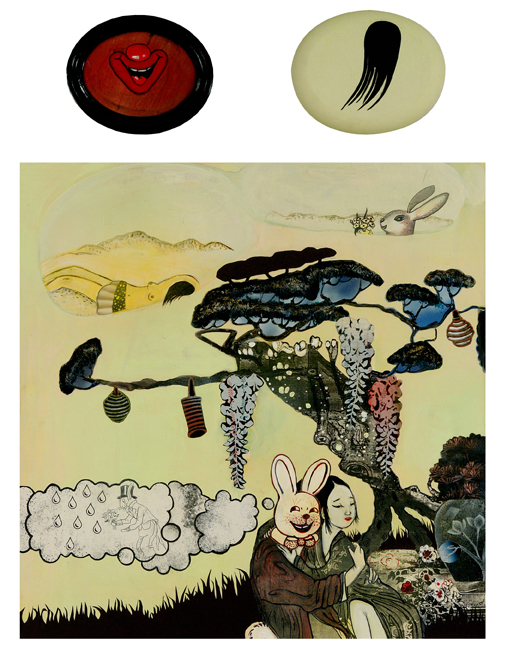 Kerfuffle: Remorse Must Wait, 38" × 30", mixed media and collage on canvas, 2008