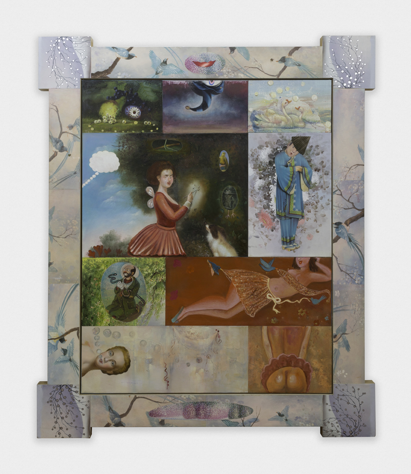 16 Pleasures I, 76" × 64", mixed media on canvas, 1996