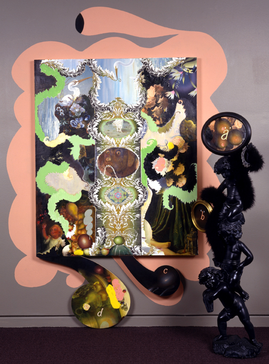 One Hand in the Darkness, 67" × 45", mixed media on canvas, 1998