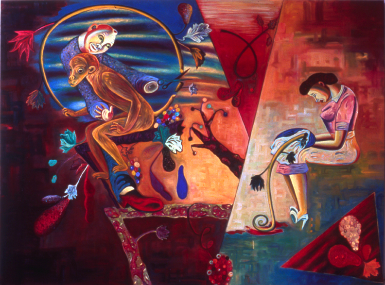 Preserving the Species, 72" × 96", oil on canvas, 1989