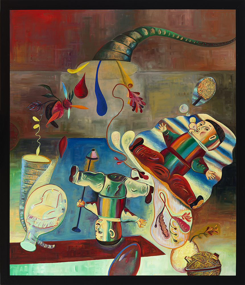 Decoys, 84" × 72", oil on canvas, 1989