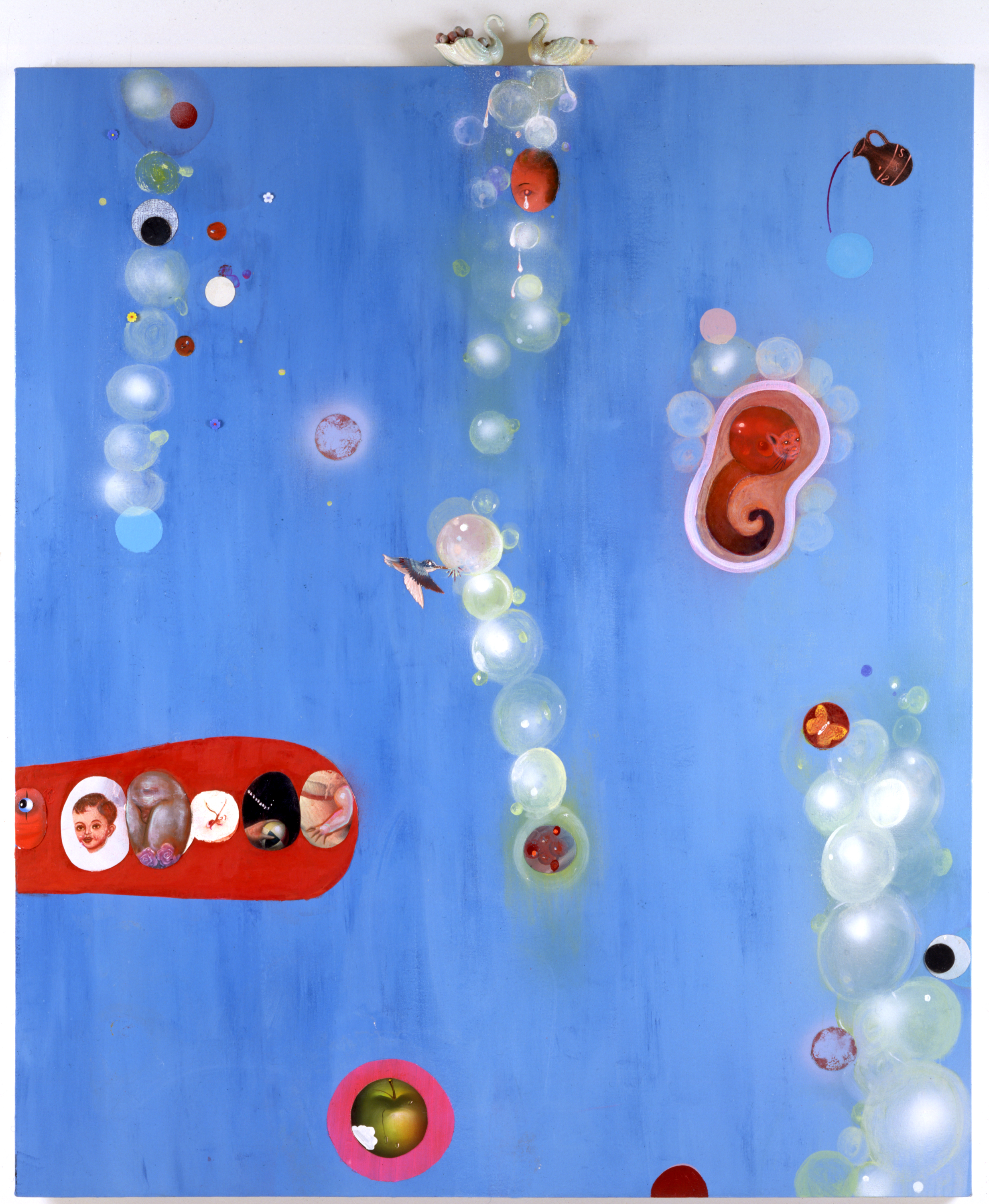 Fickle Ways, 64" × 54", mixed media on canvas, 1996