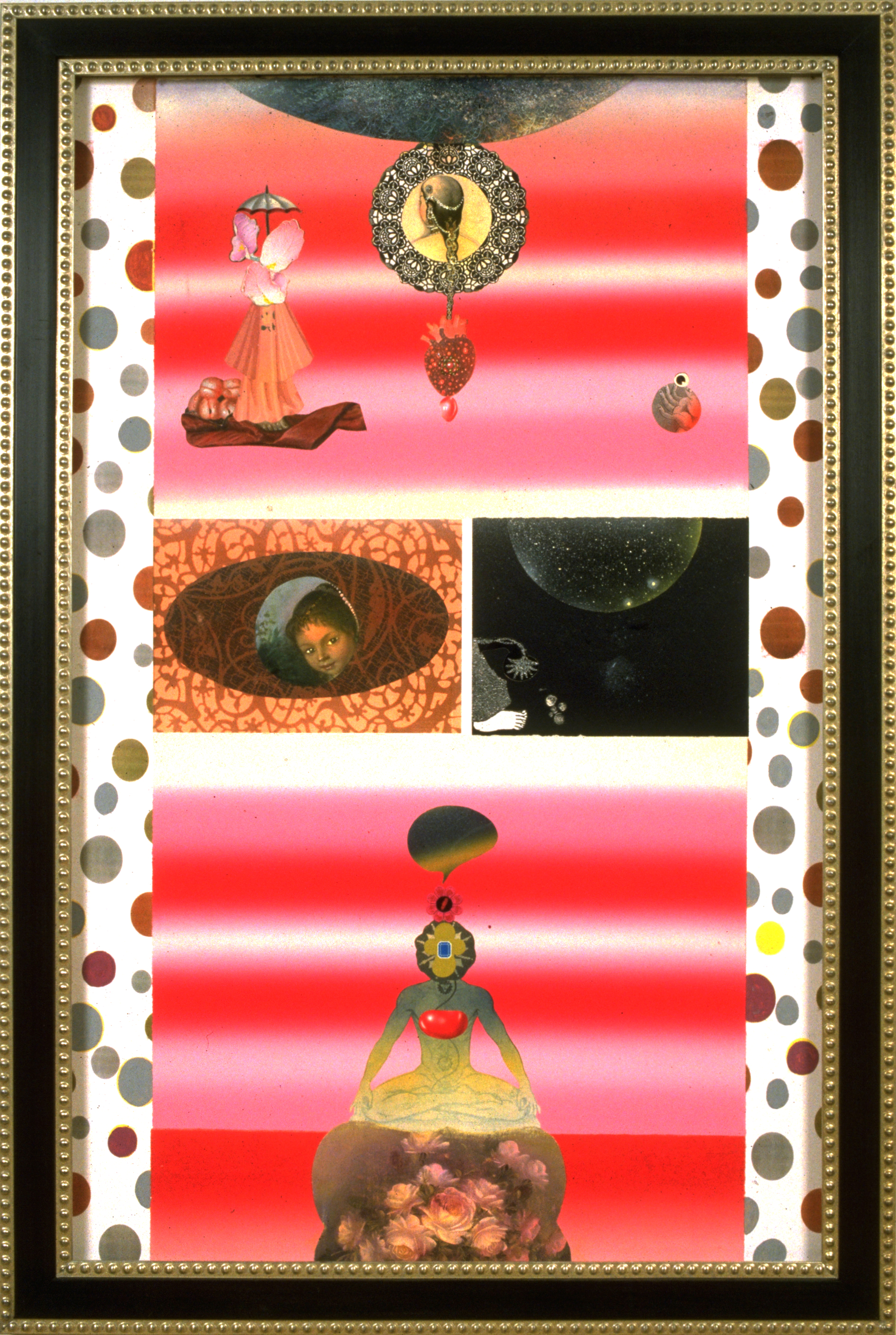 One Soul Talking to Another (A Therapeutic Practice), 60" × 38", mixed media on paper, 2001