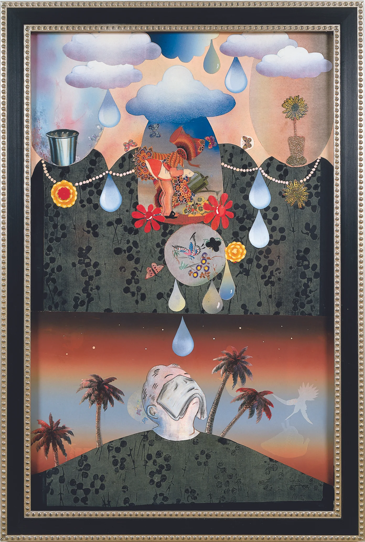 A World of Woe, 60" × 38", mixed media on paper, 2001