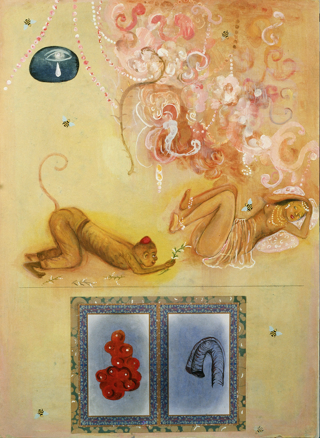 Various forms of touching, 36" × 24", mixed media and collage on paper, 1997