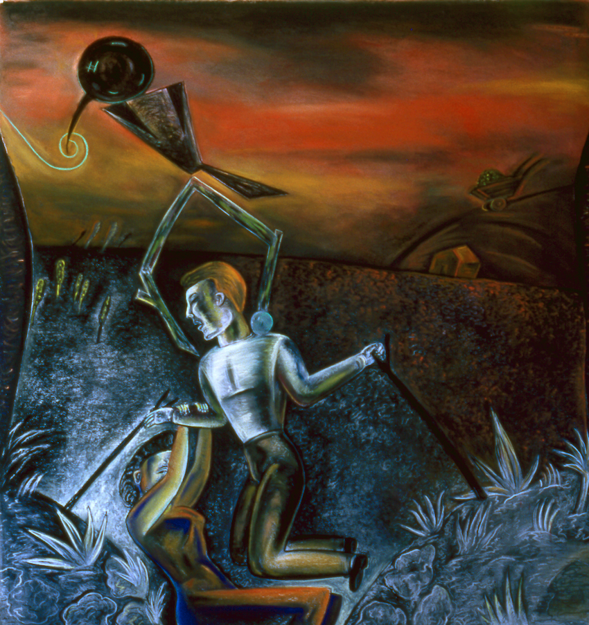 Things that Hinder Strength and Speed, 50" × 48", pastel on paper, 1988