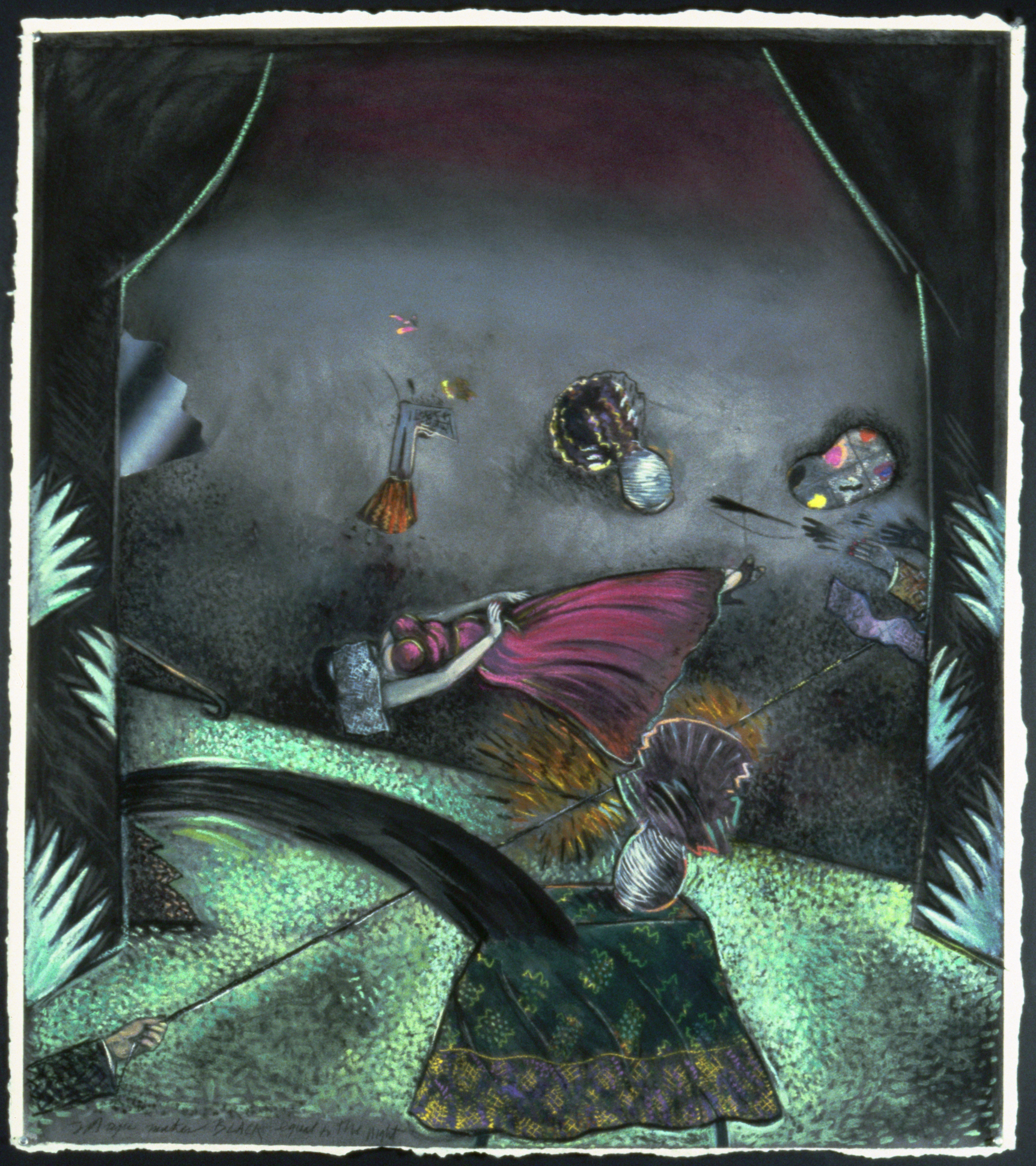 Black Magic 1, 45" × 38", pastel on paper, 1979