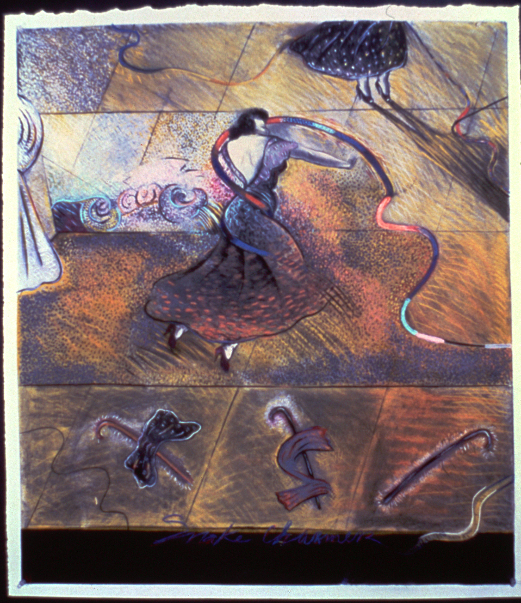 Fall of Eve #1, 45" x 38", pastel on paper, 1979