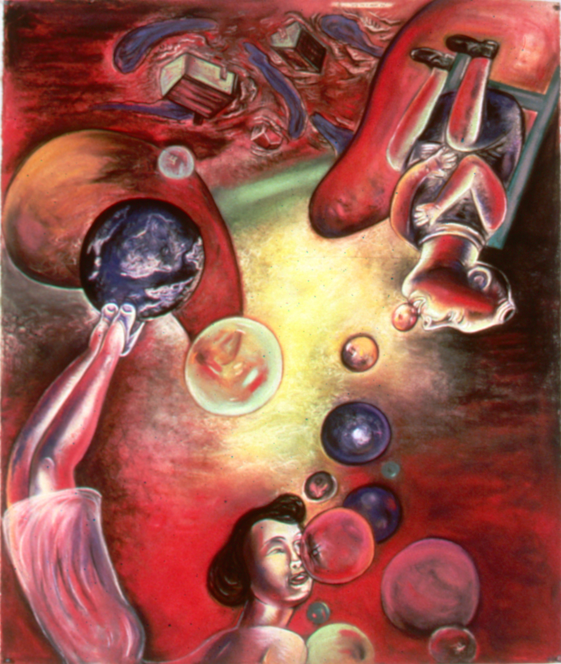 Impersonator III, 50" x 42", pastel on paper, 1988