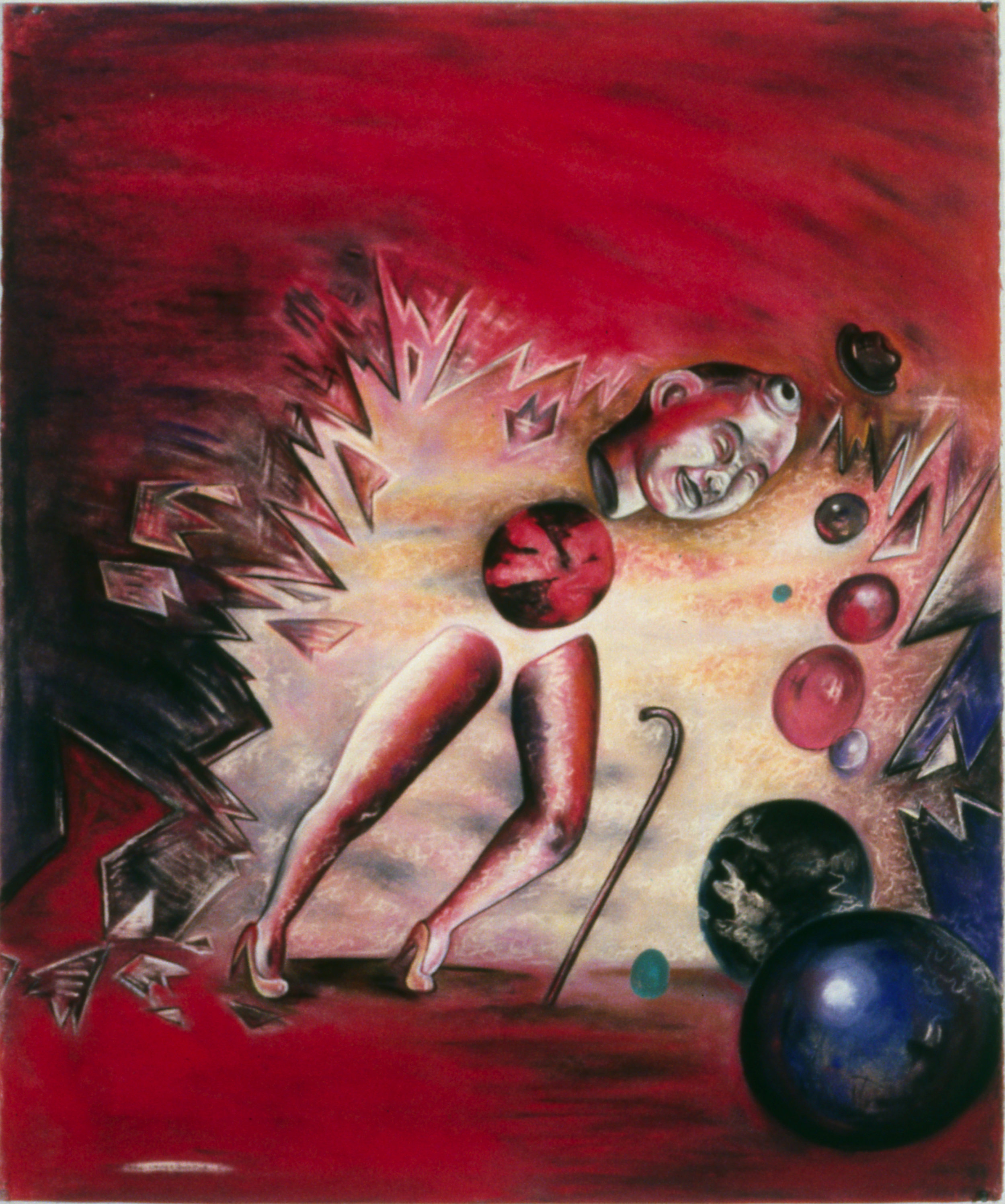 Impersonator I, 50" x 42", pastel on paper, 1988