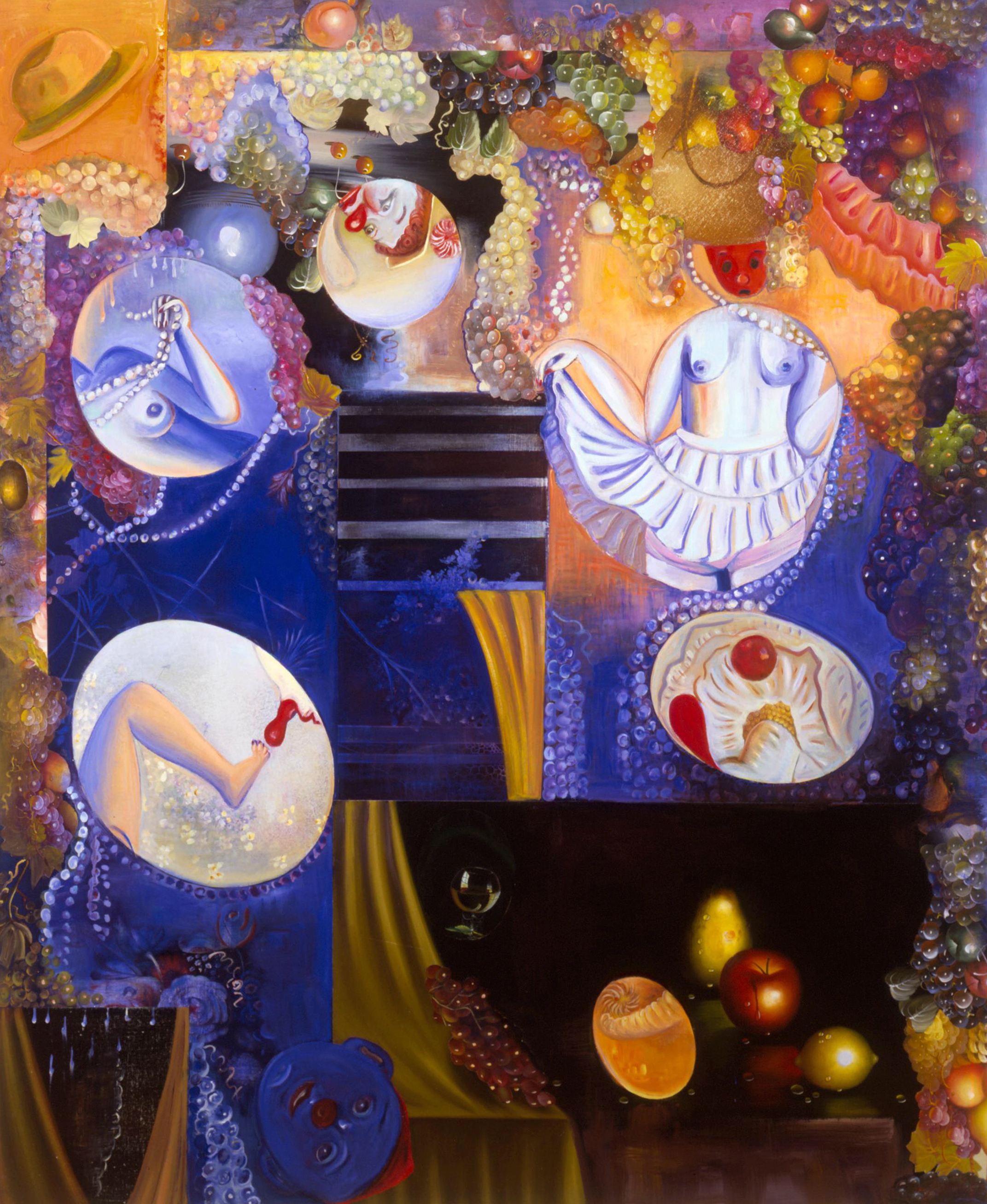 Adam, 84" × 72", oil and collage on canvas, 1993