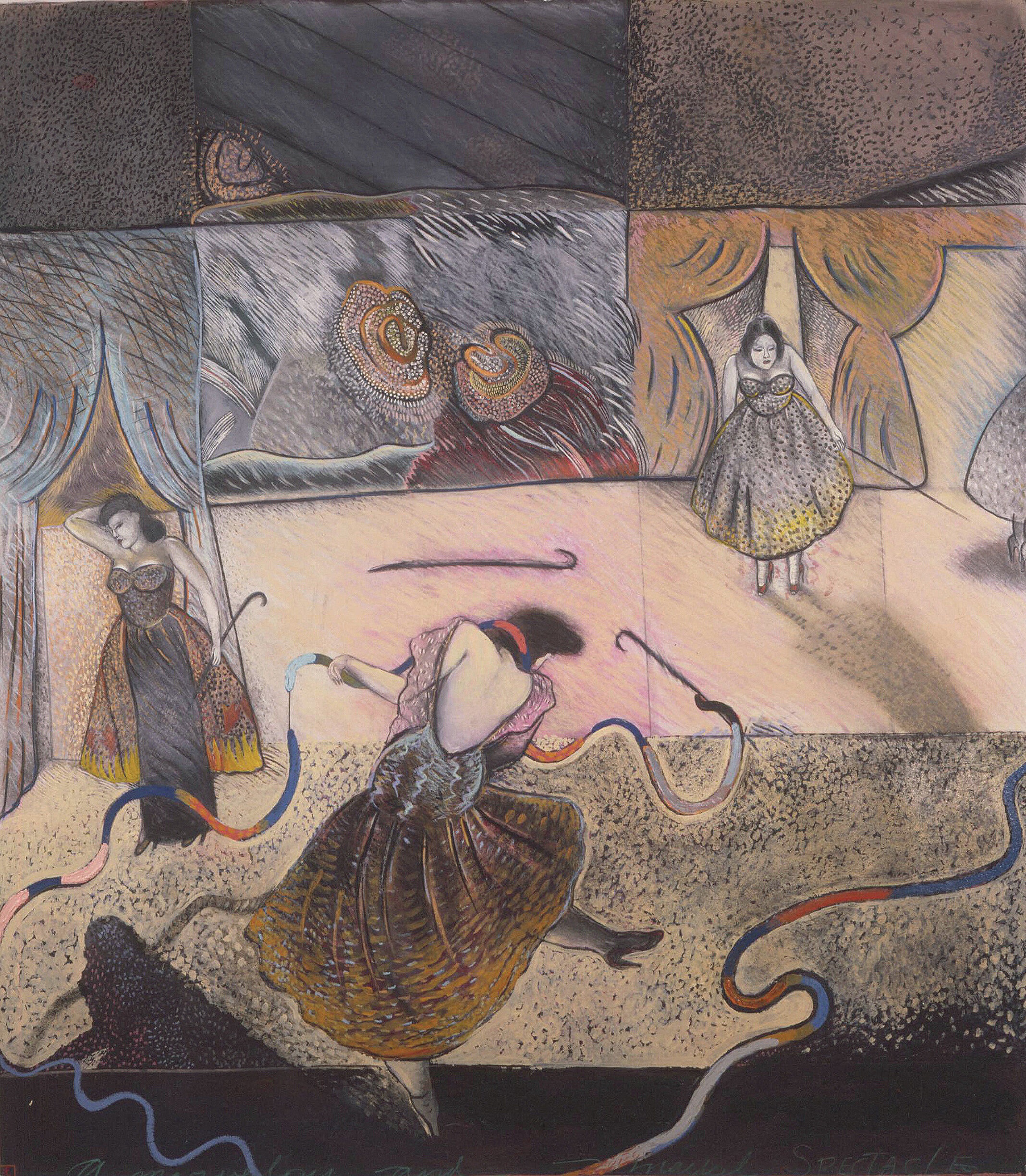 Fall of Eve 2, 44" × 39", pastel on paper, 1979