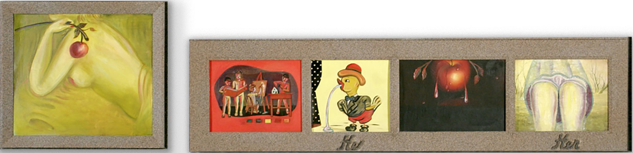 Then Is Now, Now Is Then, 1985, mixed media on canvas. Collection of Rockford Art Museum.
