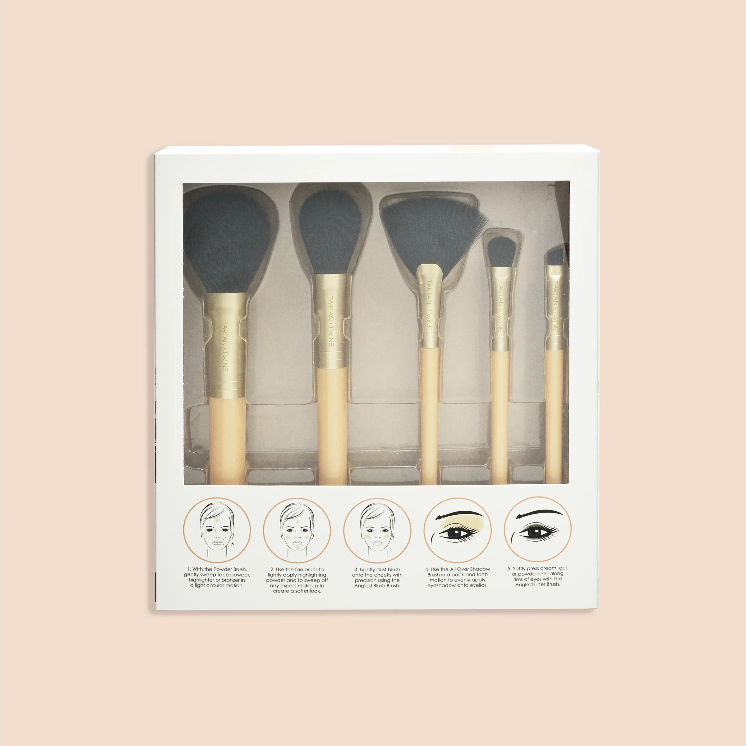 BACK SIDE - TARTAN &amp; TWINE BRUSH SET PACKAGING