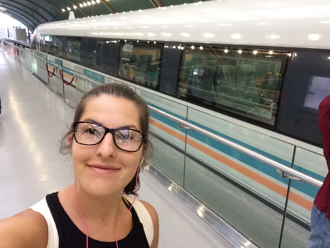REALLY good photo of me next to the Maglev. This is what I get for not brining my selfie stick. 