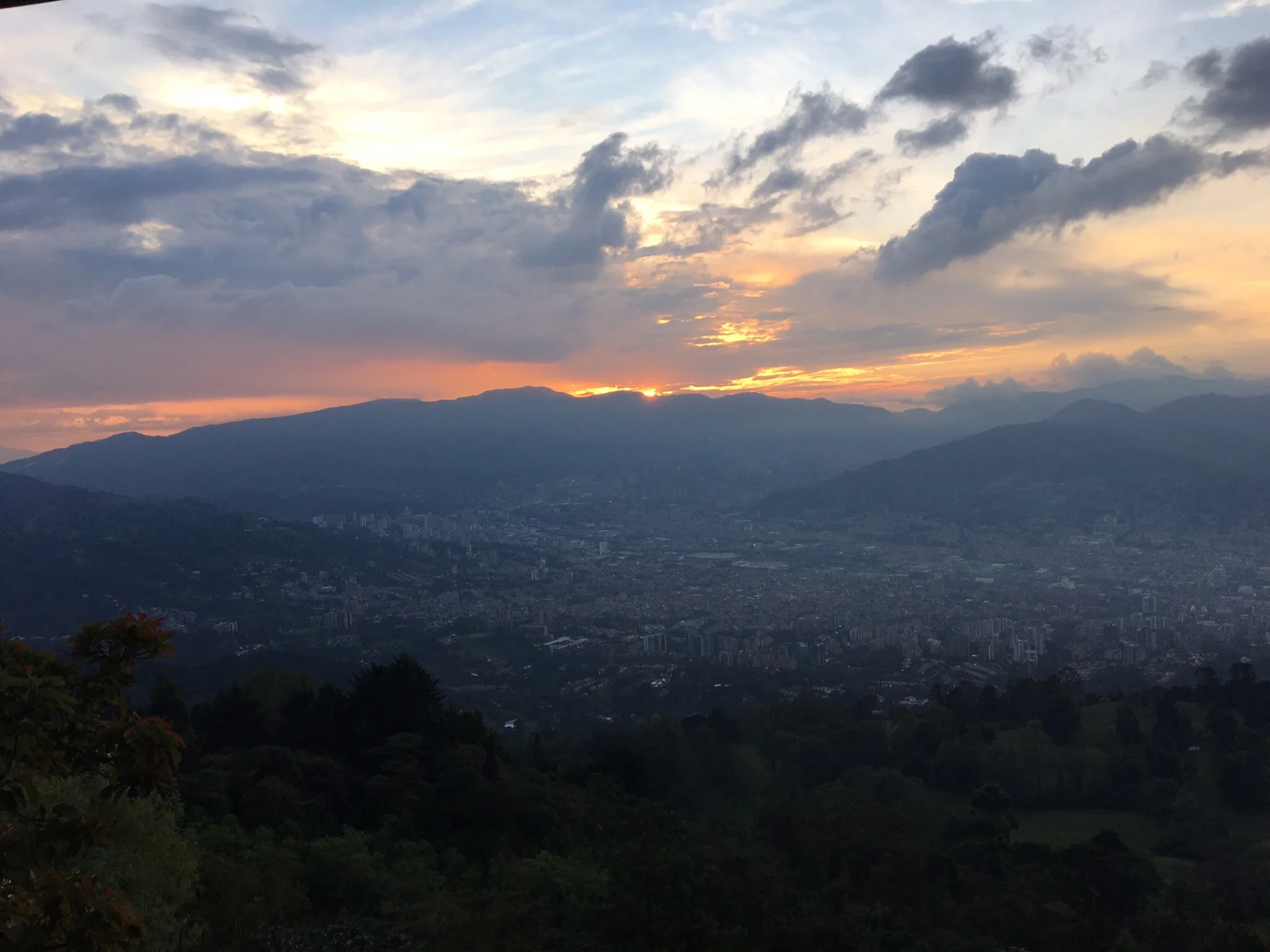 A photo that obviously doesnt do the Colombian sunset justice.