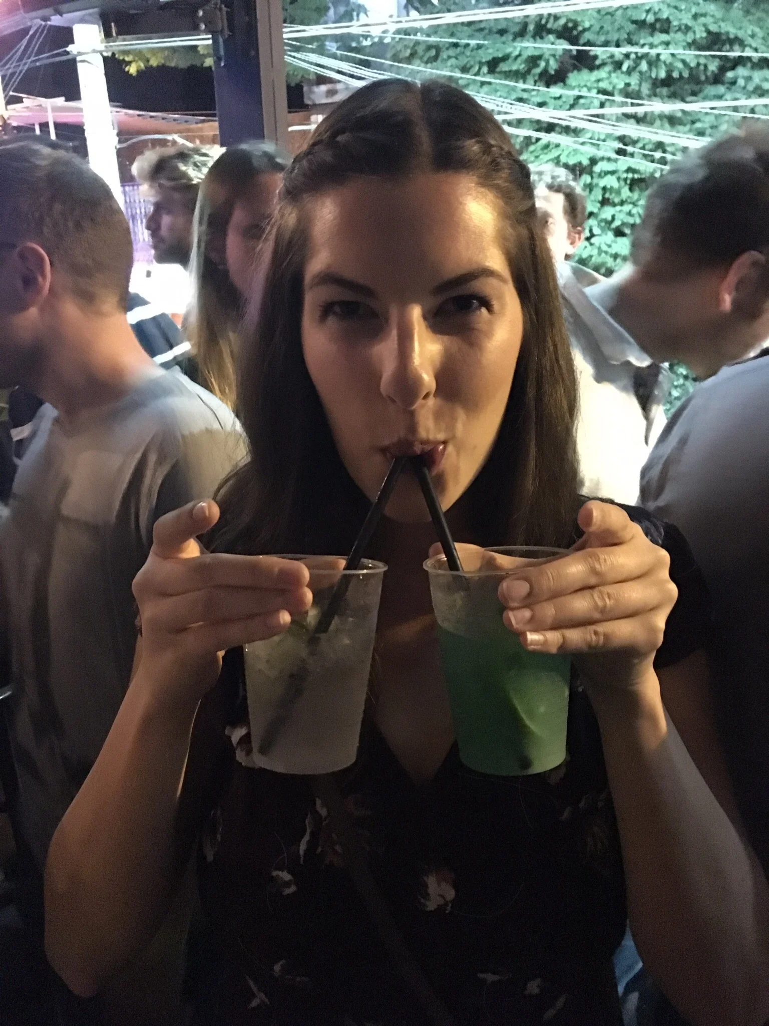 Double fisting for a night out in Medellin.