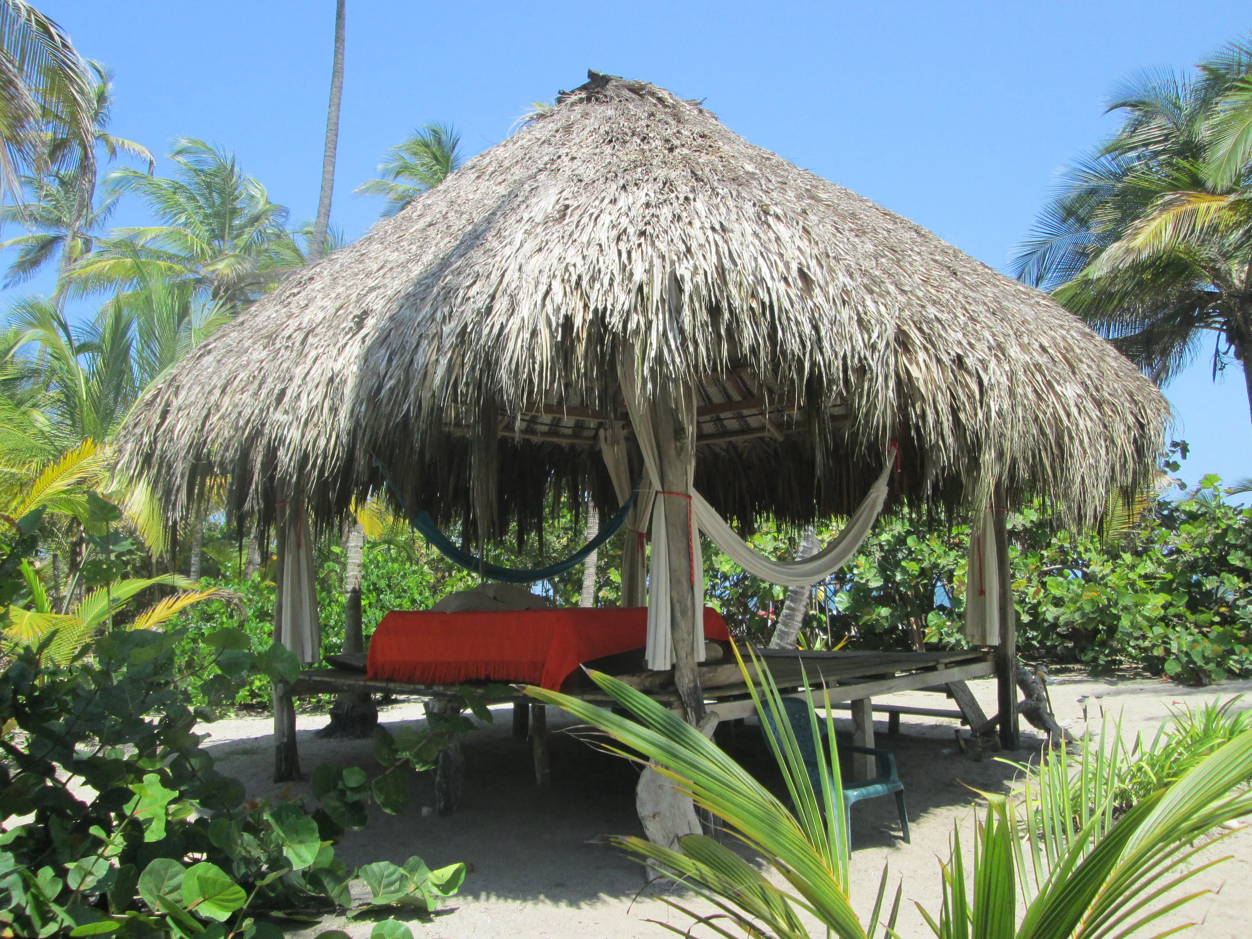 A relaxation hut at the Playa Pikua Lodge in Tayrona.&nbsp;