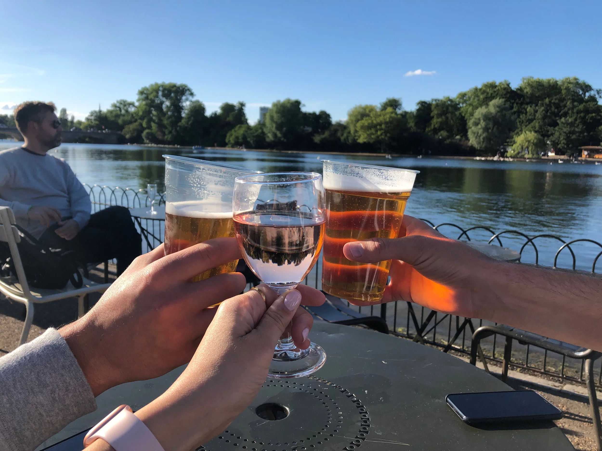 Toasting to a sunny day in London! Taken in Hyde Park on our way to the Kensington Palace.