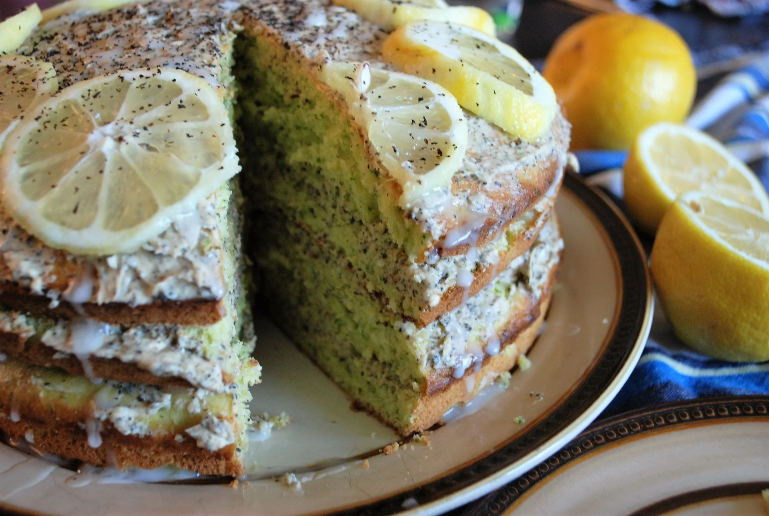 Lemon Zucchini Cake & Earl Grey Buttercream